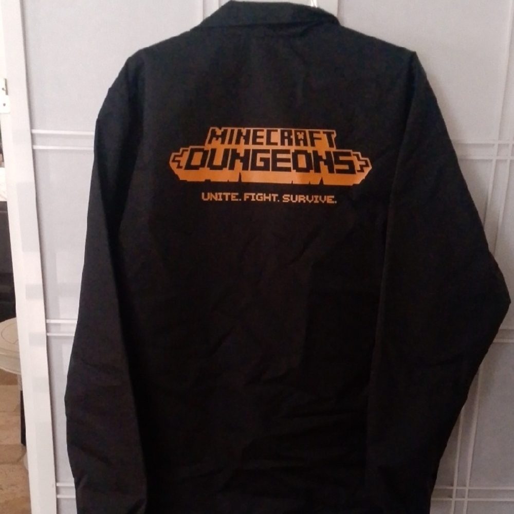 Minecraft Black Windbreaker Jacket